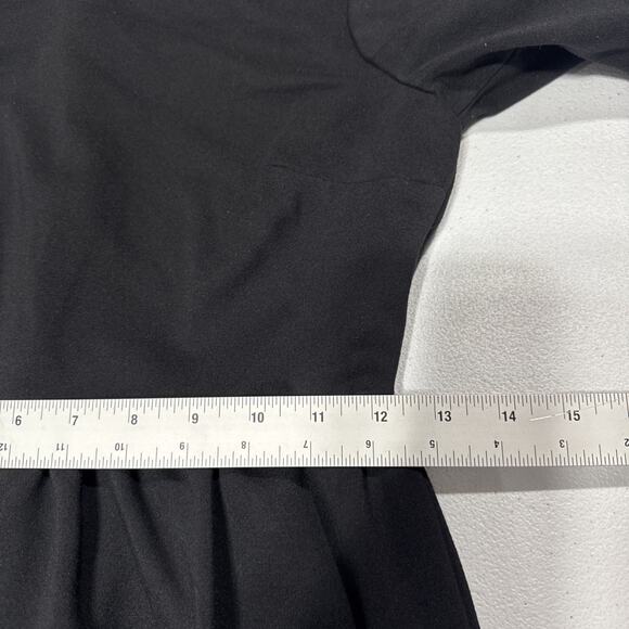 CLUB MONACO Black Bell Sleeve Loalla Ponte Dress Size 2 Classic Office Work - Picture 9 of 14